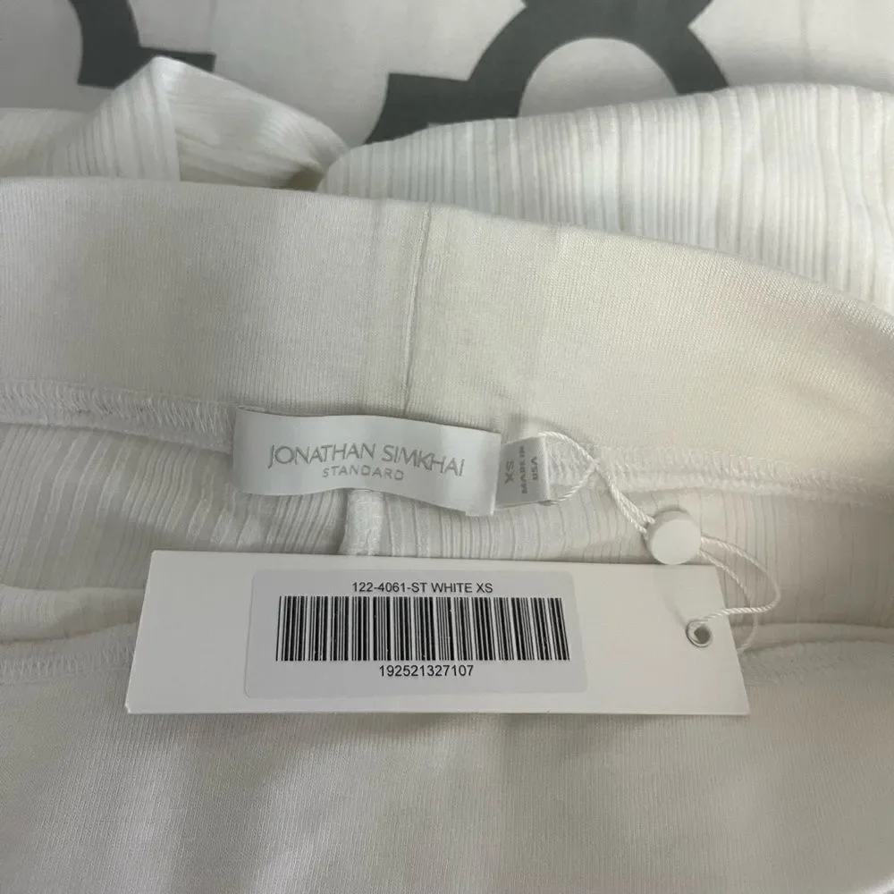 Jonathan Simkhai ribbed white pants New Size XS